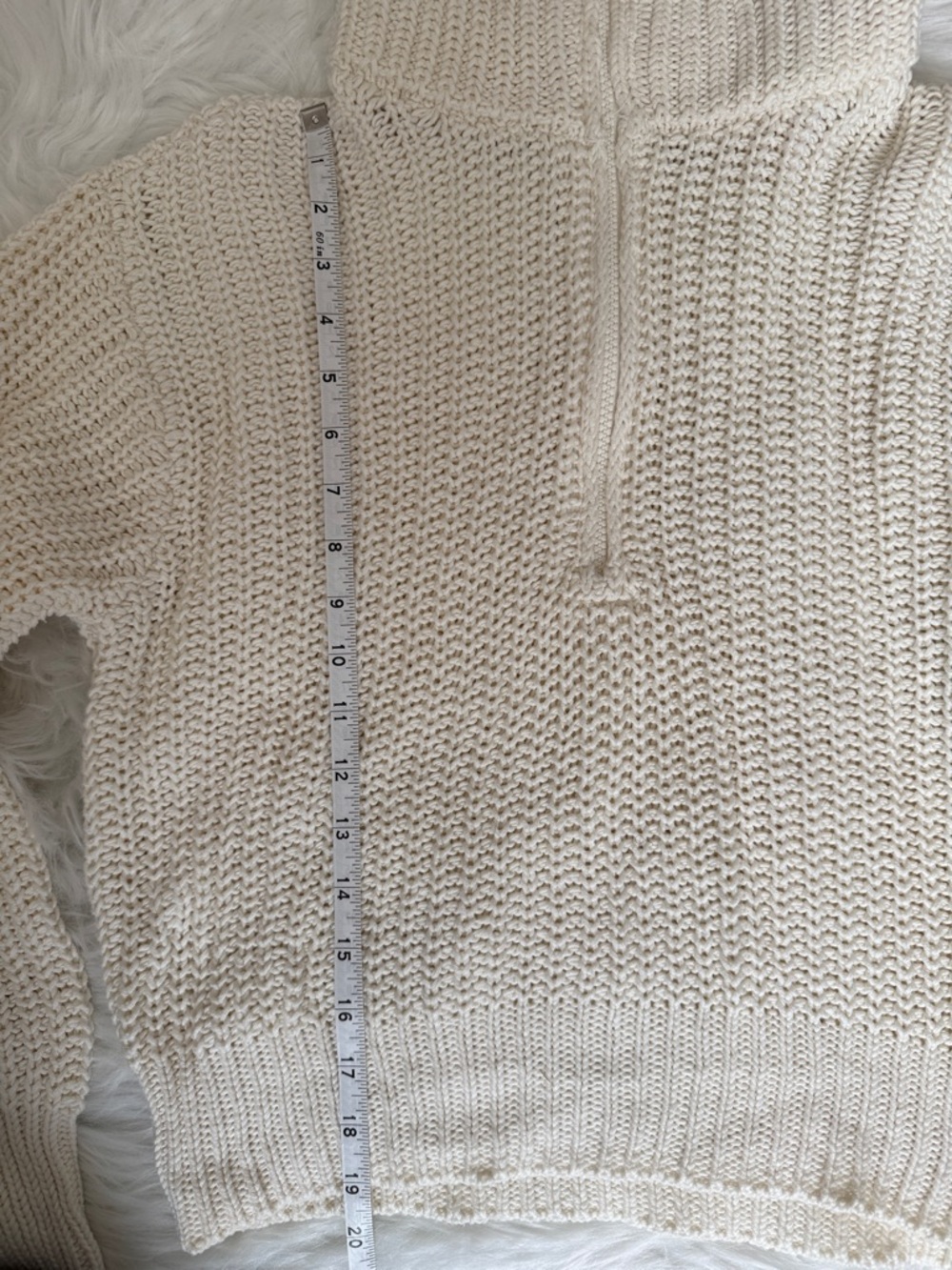 American Eagle Chunky Knit Half-Zip Sweater – Women’s Size Small - Picture 6 of 9